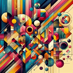 colorful abstract art poster with geometric shapes (29)